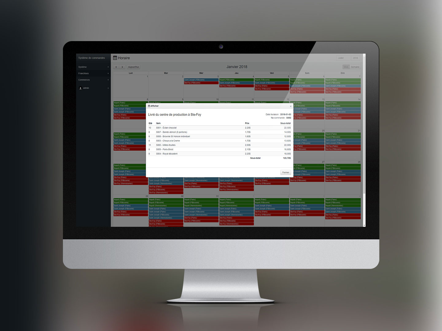 Syst&egrave;me de commandes