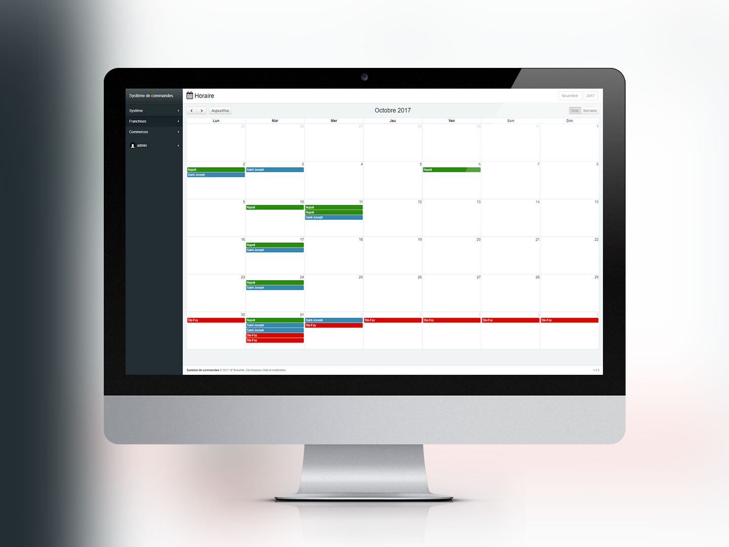 Syst&egrave;me de commandes