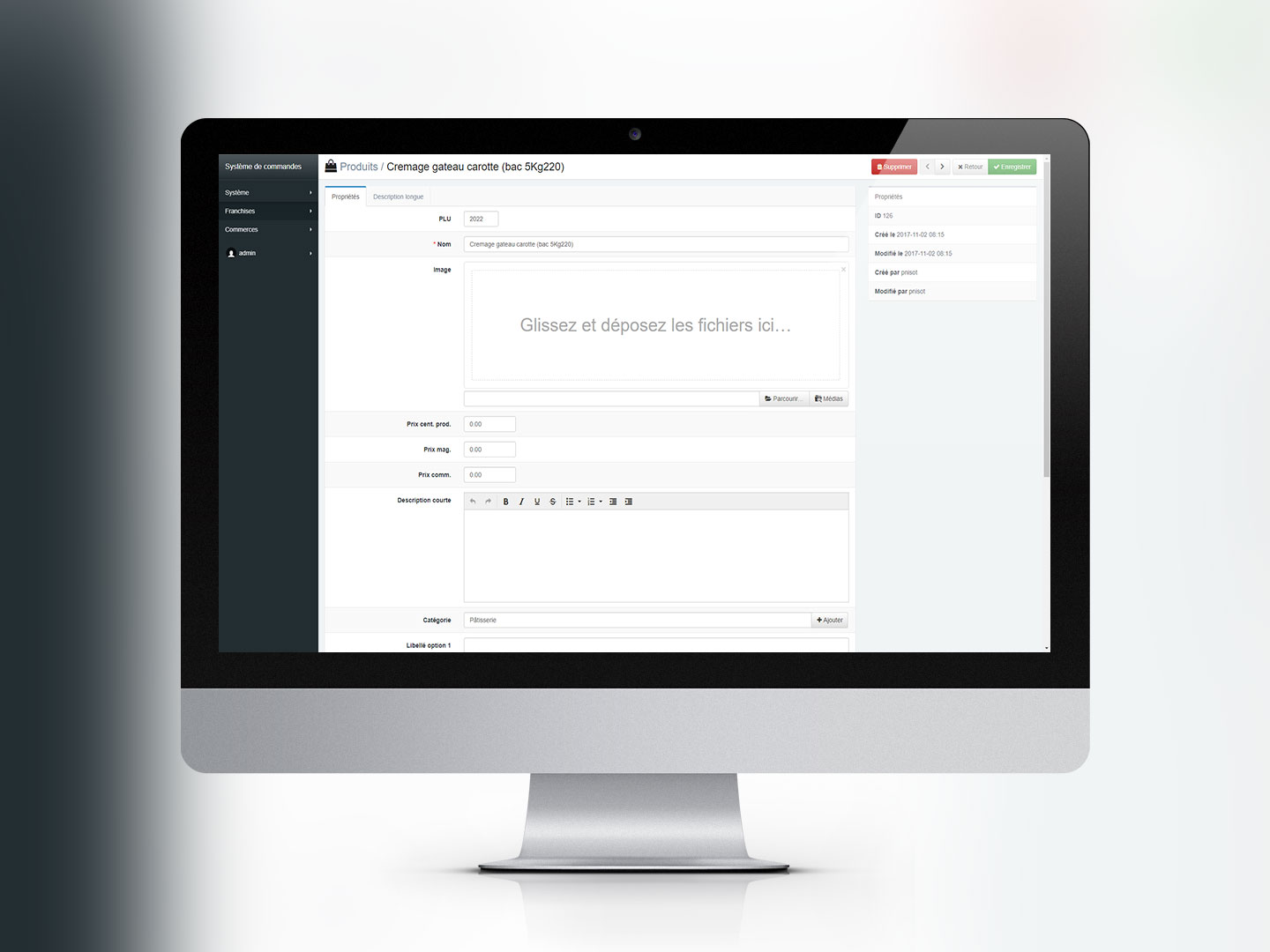 Syst&egrave;me de commandes