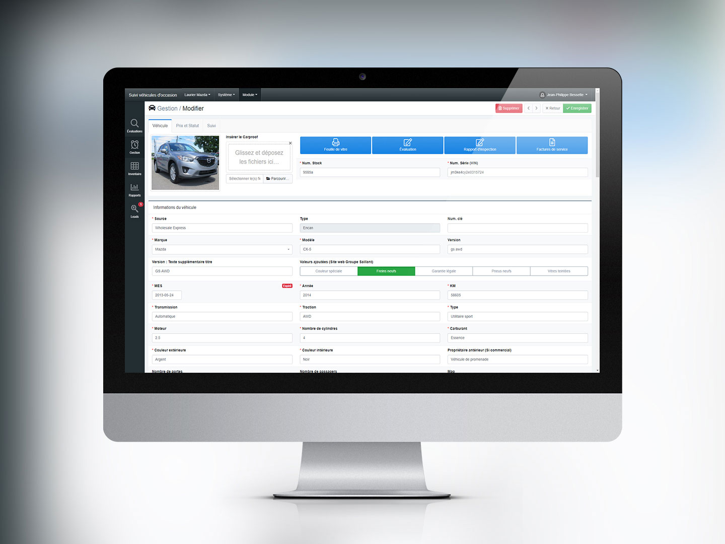 Suivi de v&eacute;hicules d'occasion