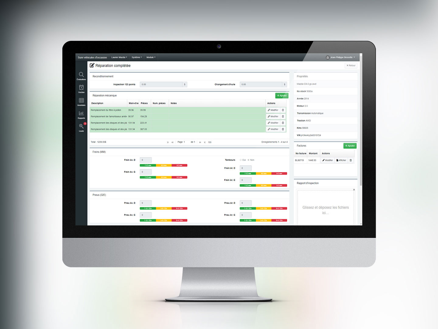 Suivi de v&eacute;hicules d'occasion