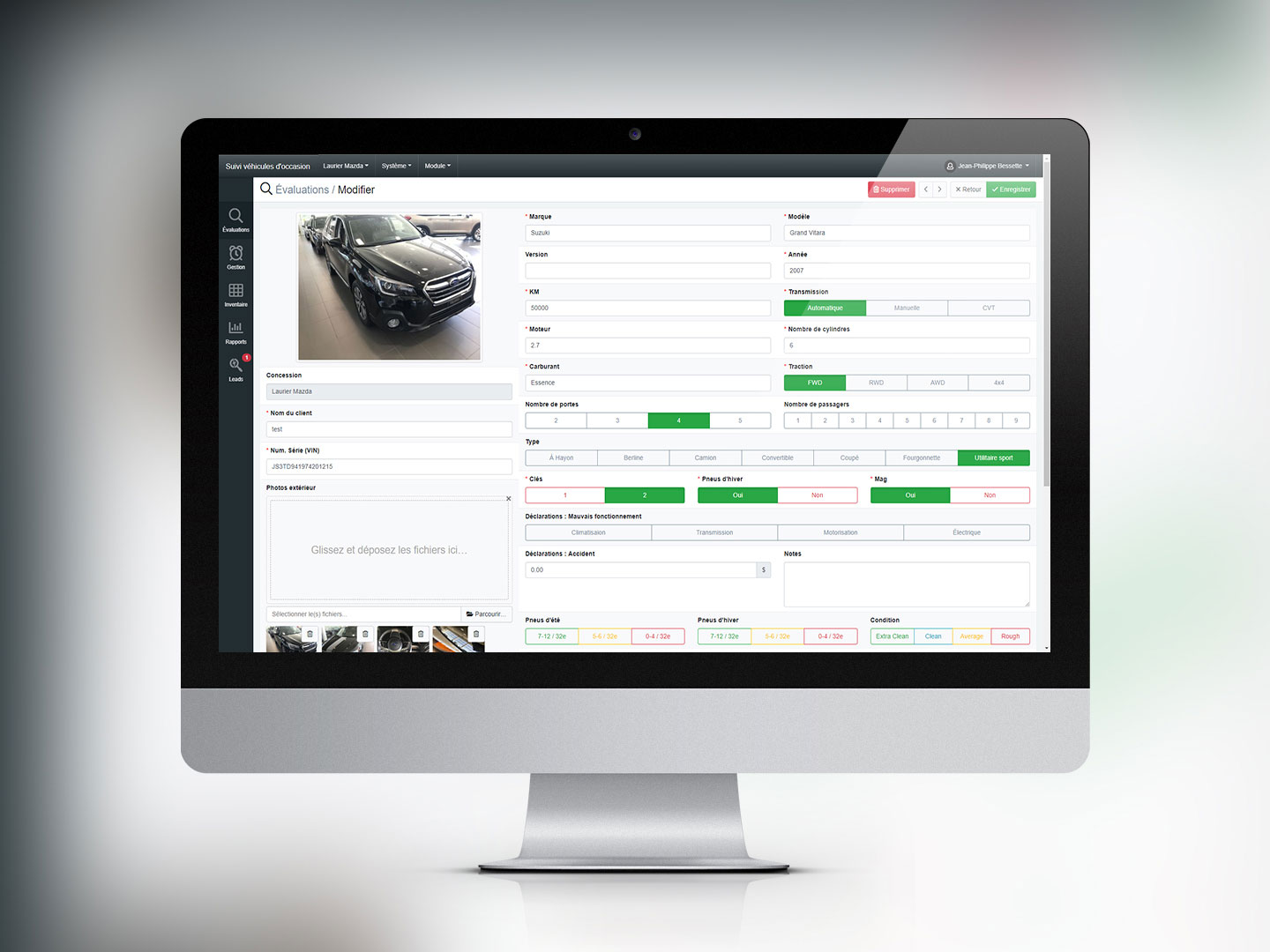 Suivi de v&eacute;hicules d'occasion