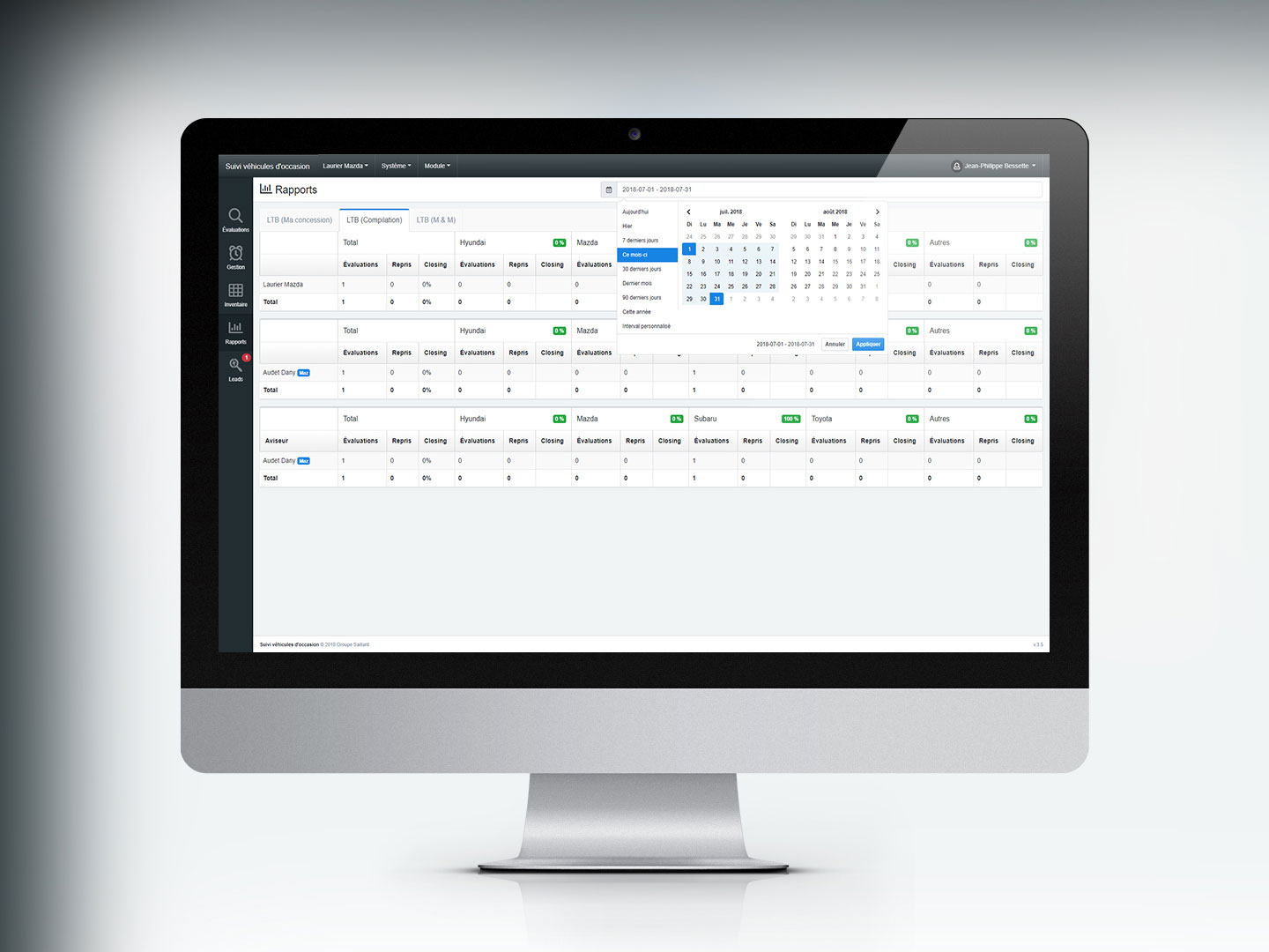 Suivi de v&eacute;hicules d'occasion