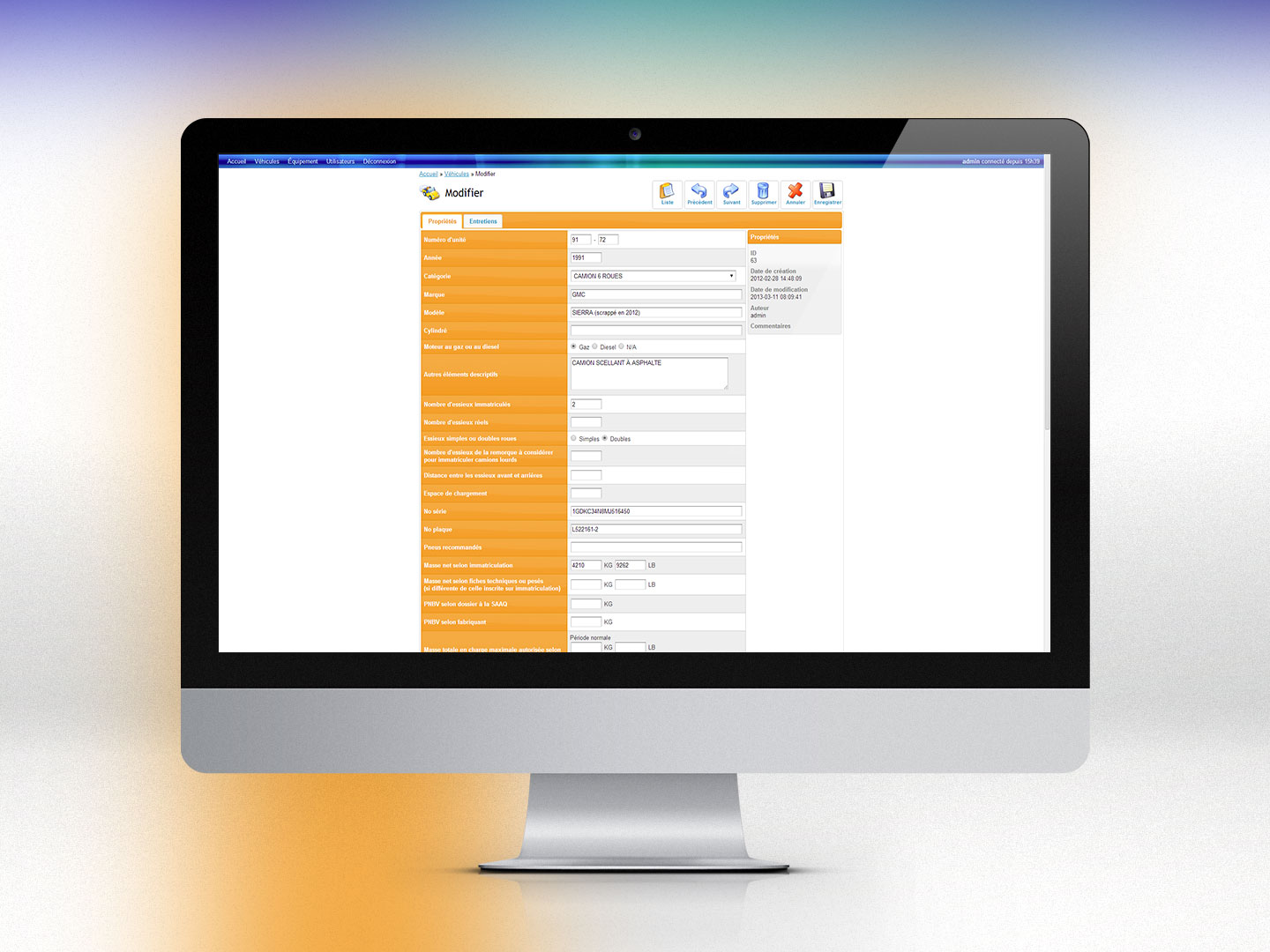 Syst&egrave;me de gestion de l'inventaire