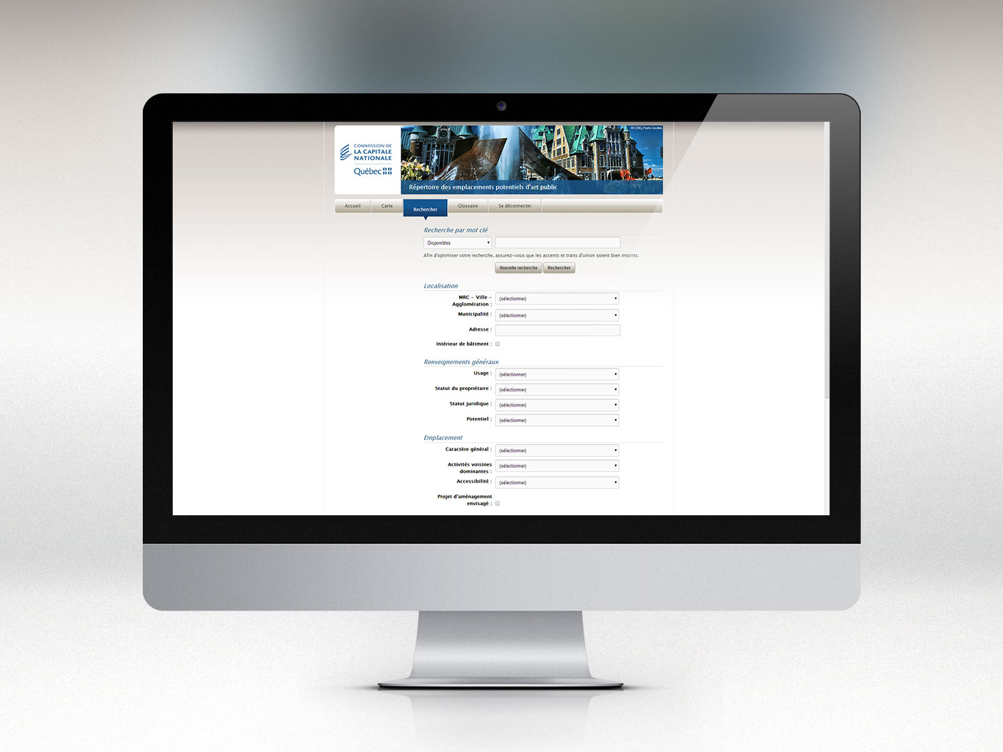 R&eacute;pertoire des emplacements potentiels d'art public